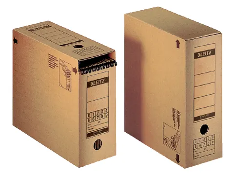 Archiefdoos Leitz 6086 Premium 120x275x325mm met afsluitklep bruin