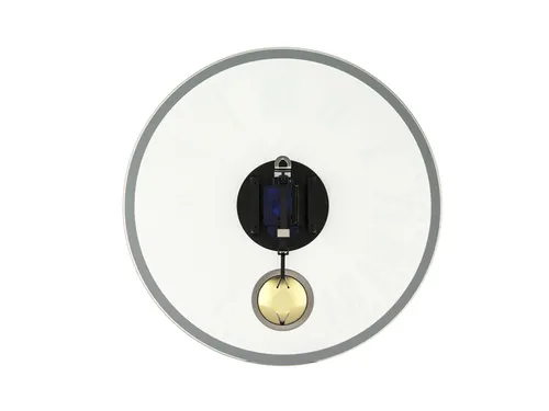 Wandklok Nextime Dia. 43cmx4.2cm Glas Wit 'romana' Romeinse cijfers