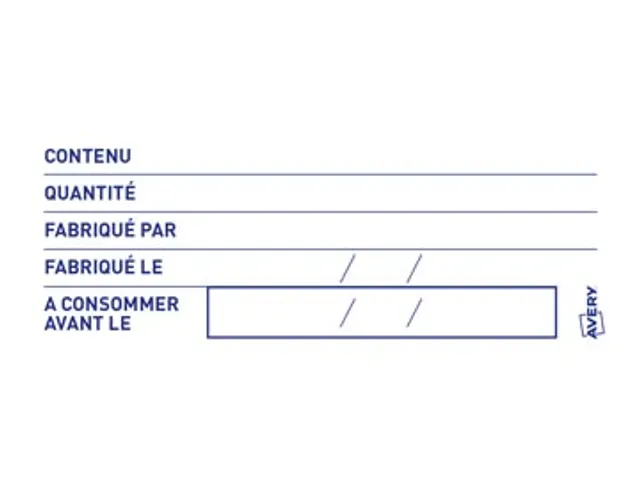 Avery etiketten voedselcodering Frans 98x40mm 300 etiketten op rol