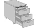 Caisson Mobile Hxlxp 580X420X600 1Tiroir Plumier 3Tiroirs Serrure Cyli