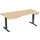 In hoogte verstelbaar bureau in vrije vorm,HxBxD 730-1230x1800x1000mm