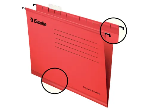 Hangmap Pendaflex Verticaal A4 V-bodem rood