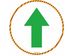 markeersymbool,symbool/tekst: "Pijl",Ø 240mm,groen