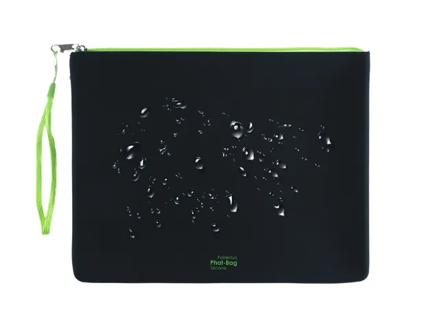 etui A5 Phat-Bag antraciet van siliconen met ritssluiting