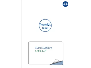 Retourlabel POSTNL label A4 150x100mm 1000 Vel - 1