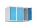 opzetkast,v. locker,3vak.,vak B 250mm,HxBxD 500x750x500mm,vleugeldeur