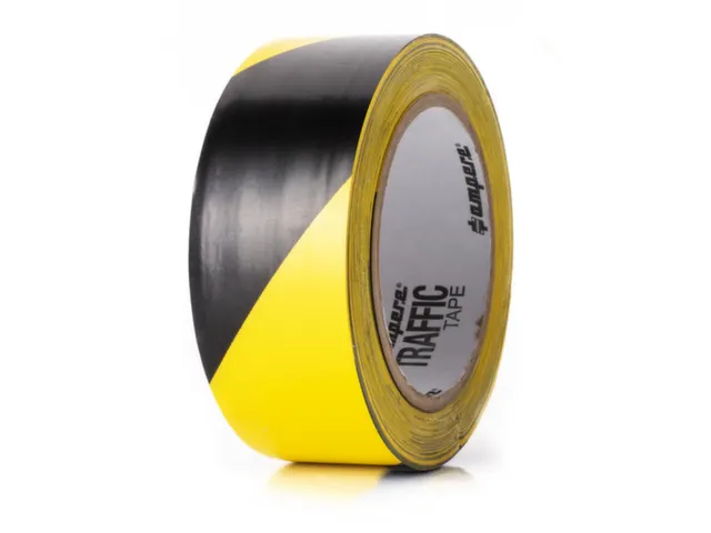 tape,standaardkleur,PVC,geel/zwart,band LxB 33mx75mm