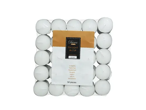 Decoris Theelicht 3.8cm 6 uur 50 stuks
