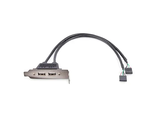 2-poorts USB A vrouwelijke low-profile Slot Plate Adapter