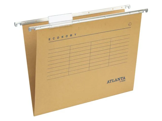 Hangmap Djois Economy recycled foolscap V-bodem bruin 25 stuks