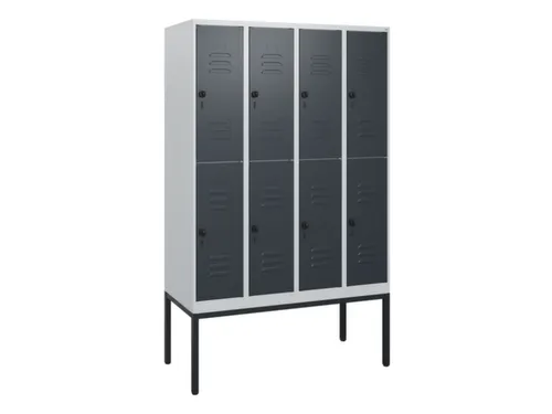 dubbeldekse locker,HxBxD 1950x1200x500mm,4x2vak.,vak B 300mm