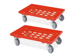 onderwagen voor kratten,draagverm. 250kg,laadvl. LxB 607x407mm