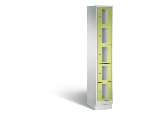Lockerkast 1800x320x500mm 1x5 vakken Cilinderslot, Sokkel, RDS1108060