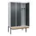 locker met bank,voor scheiding van kleding,HxBxD 2120x1200x815mm,3vak