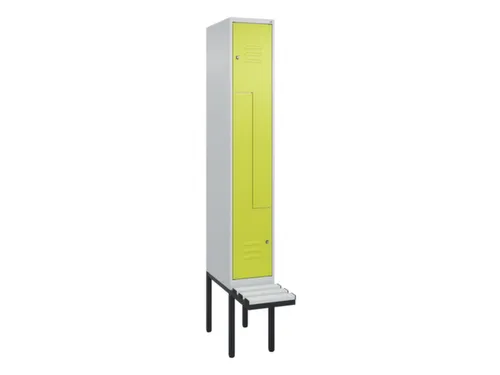 Z-garderobekast,HxBxD 2120x300x815mm,2vak,vak B 300mm,cil.-slot