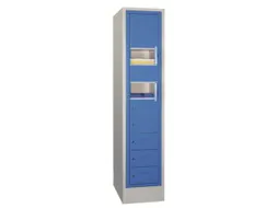 Vakken-/sorteerkast 1850x400x500 1x10 Vakken Ral7035 Front Ral5012