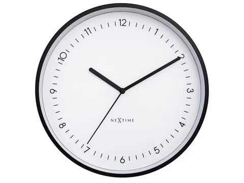 Wandklok NeXtime Berlin 30cm wit aluminium