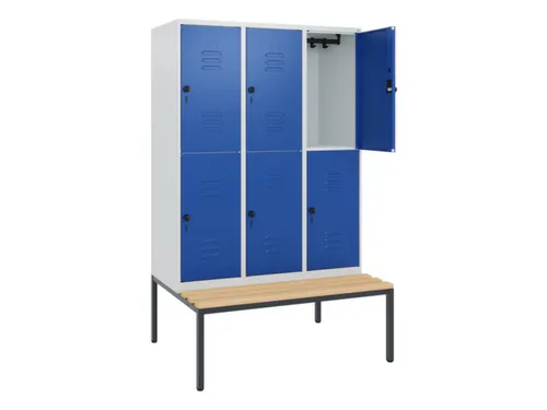 Dubbeldekse dekenkist,HxBxD 1950x1200x815mm,3x2vak.,vak B 400mm