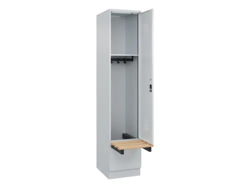 locker met bank,HxBxD 1950x400x815mm,1vak,vak B 400mm,cilinderslot