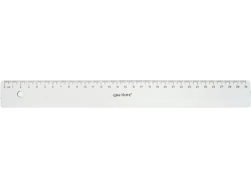 Liniaal Quantore 30cm kunststof transparant