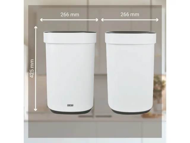 Afvalbak Desq 6112.01 Open inworp 20 liter Metaal Wit