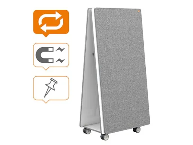 Nobo Move & Meet mobiel whiteboard mededelingenbord 180x90cm