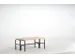 banc-patère,LxP 1015x700mm,barrettes en bois,RAL7016