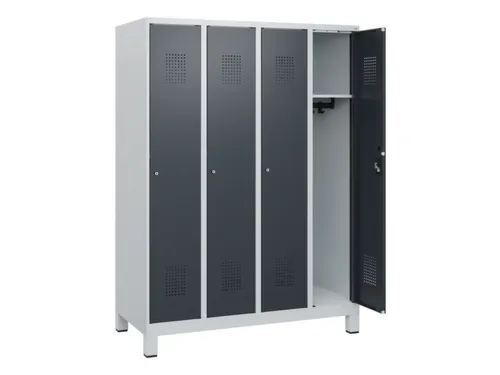 schoollocker,HxBxD 1630x1200x500mm,4vak,vak B 300mm,cil.-slot,voeten