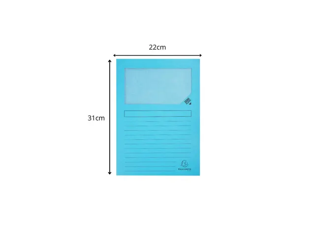 100 venstermappen SUPER 160g/m2 22x31cm Lichtblauw