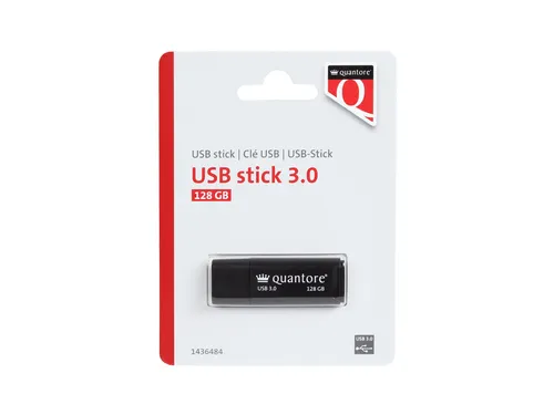 Quantore USB-stick 3.0 128GB Zwart