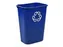 Rechthoekige afvalbak 39 liter Blauw Recyclingsymbool Rubbermaid