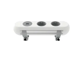 Desktop stekkerdoos Power Polar 2-voudig + USB A en C 25W Wit - 4