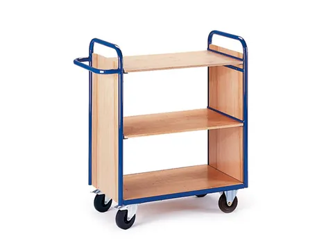 etagewagen,draagverm. 150kg,3etage(s),laadvl. LxB 800x500mm,houtetage