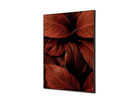 Wanddecoratie Textiel Set A2 Botanische Bladeren Rood