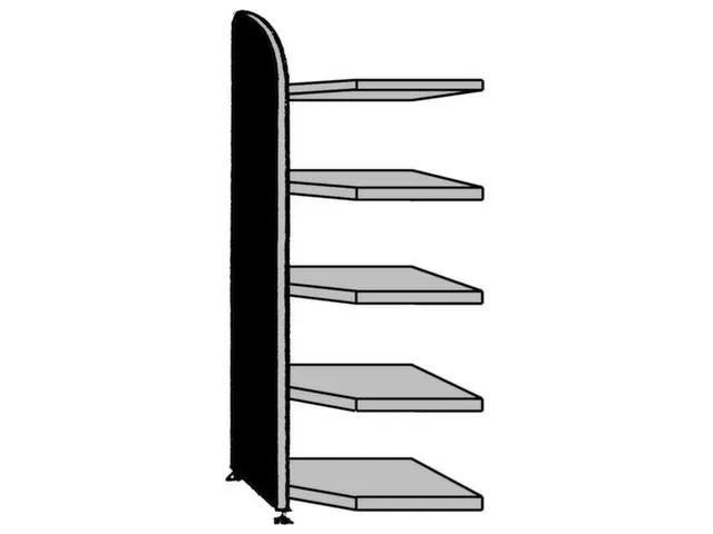Angle Hxl 1900x600mm 5tablettes 1panneau Latéral Avec Paroi Arrière