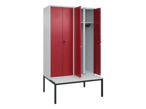 locker voor scheiding van kleding,HxBxD 2120x1200x815mm,4vak