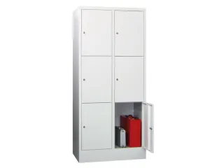 lockerkast,HxBxD 1850x800x500mm,2x3vakken,RAL7035,front RAL7035 - 1