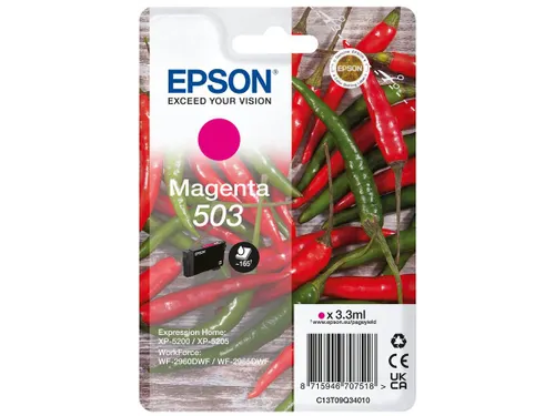 Epson inktcartridge 503 Singlepack C13T09Q34010 Magenta 165 pagina's