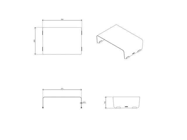 Dataflex Monitorverhoger Addit Bento Wit