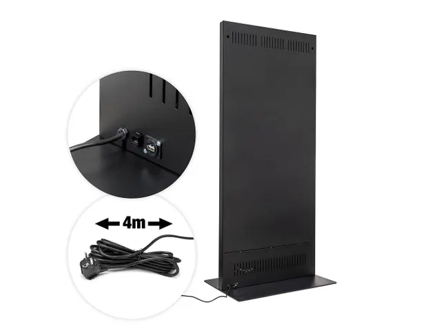 Behuizing Digitale Totem Slim Zwart voor 55 inch scherm