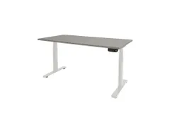 Dextro Plus Zit-sta Bureau Elektrisch 180x90 Licht Grijs 25mm Wit