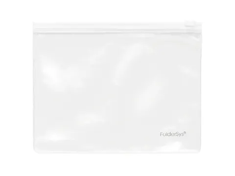 Pochette Foldersys B6 avec fermeture coulissante blanche