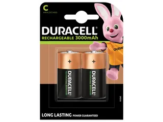 Batterij oplaadbaar Duracell 2xC 3000mAh Plus - 1