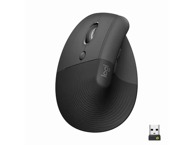 Logitech Lift Verticale Draadloze Ergonomische Muis Links Zwart