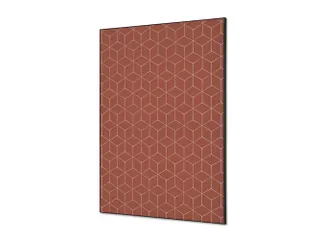 Wanddecoratie Textiel Set A1 Hexagon Roest bruin - 1