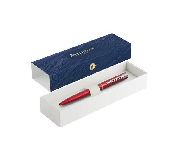 Balpen Waterman Allure Red lacquer CT Medium Blauwe inkt