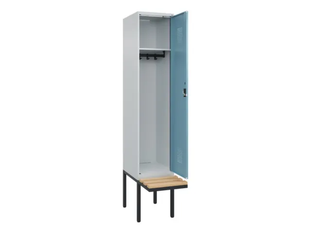 locker met bank,HxBxD 2120x400x815mm,1vak,vak B 400mm,cilinderslot