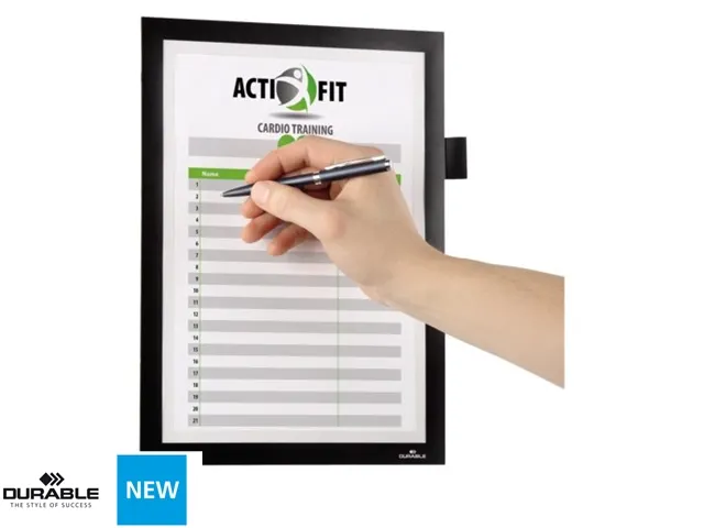 Duraframe Durable 499301 Note A4 Zelfklevend Zwart