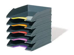 Brievenbak Durable Varicolor A4 Grijs 5 stuks