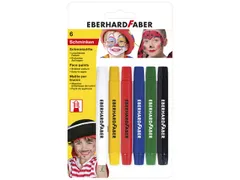 Schminkstiften Eberhard Faber draaibaar set 6 kleuren op blisterkaart